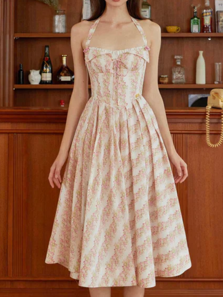Vestido corsé rosa toscano